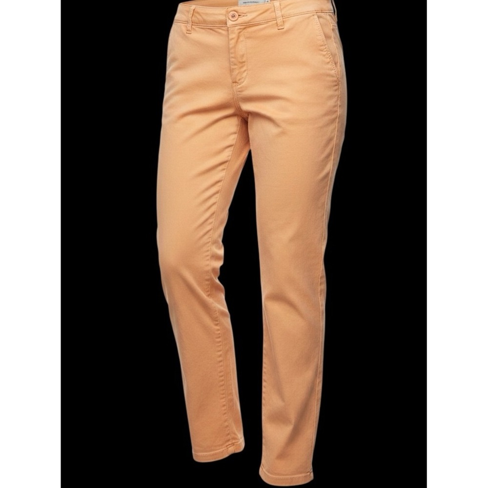 Eddie Bauer Orange Chino Boyfriend Pants Coastal Preppy Outdoor Gorpcore size 0